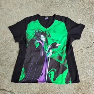 Disney Black and Green Villain Graphic Blouse